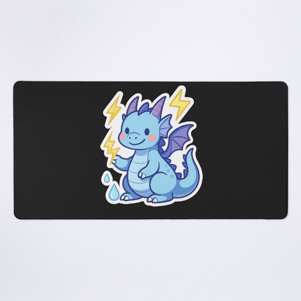 Item preview, Thunder Dragon – Cute Kawaii Blue Lightning Baby Dragon Sticker designed and sold by Sksticker991.
