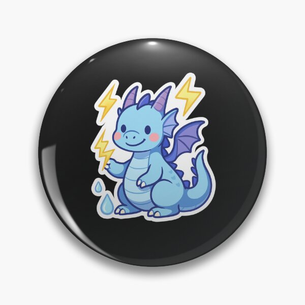 Item preview, Thunder Dragon – Cute Kawaii Blue Lightning Baby Dragon Sticker designed and sold by Sksticker991.