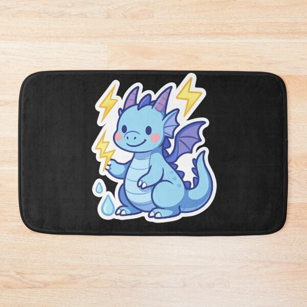Artikelvorschau, Donnerdrache – Niedlicher Kawaii-Aufkleber mit blauem Blitz-Babydrachen entworfen und verkauft von Sksticker991.