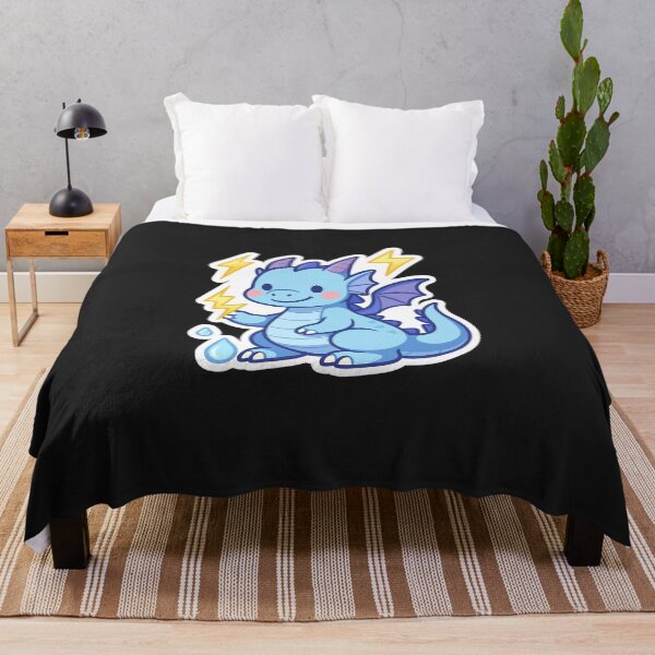 Item preview, Thunder Dragon – Cute Kawaii Blue Lightning Baby Dragon Sticker designed and sold by Sksticker991.