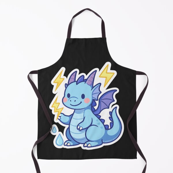Item preview, Thunder Dragon – Cute Kawaii Blue Lightning Baby Dragon Sticker designed and sold by Sksticker991.