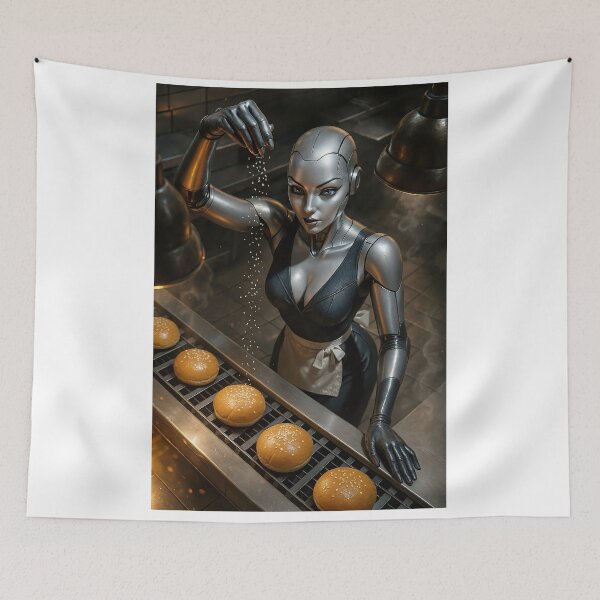 Item preview, Android woman fast food   designed and sold by CathryneDelamort.