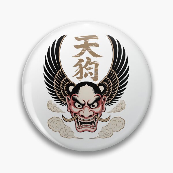 Item preview, Traditional Japanese Tengu Mask Folklore Art designed and sold by k3rstman1.
