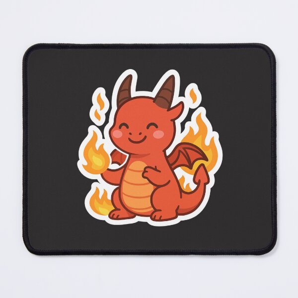 Item preview, Fire Dragon – Cute Kawaii Red Baby Dragon Sticker designed and sold by Sksticker991.