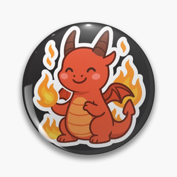Item preview, Fire Dragon – Cute Kawaii Red Baby Dragon Sticker designed and sold by Sksticker991.