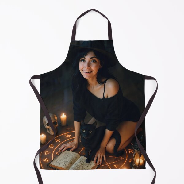 Item preview, Witch with black cat witching hour designed and sold by CathryneDelamort.