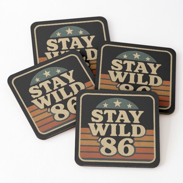 Item preview, Stay Wild 86 – Vintage Retro Americana Mountain Badge designed and sold by Lunaria Arts.