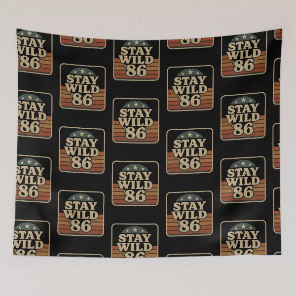 Item preview, Stay Wild 86 – Vintage Retro Americana Mountain Badge designed and sold by Lunaria Arts.