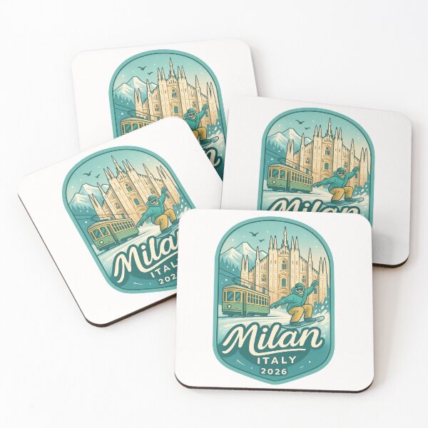 Item preview,  Milan Italy Snowboarder and Duomo Winter Scene designed and sold by Places On Earth.