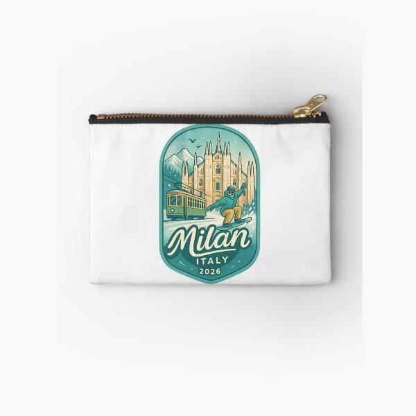 Item preview,  Milan Italy Snowboarder and Duomo Winter Scene designed and sold by Places On Earth.