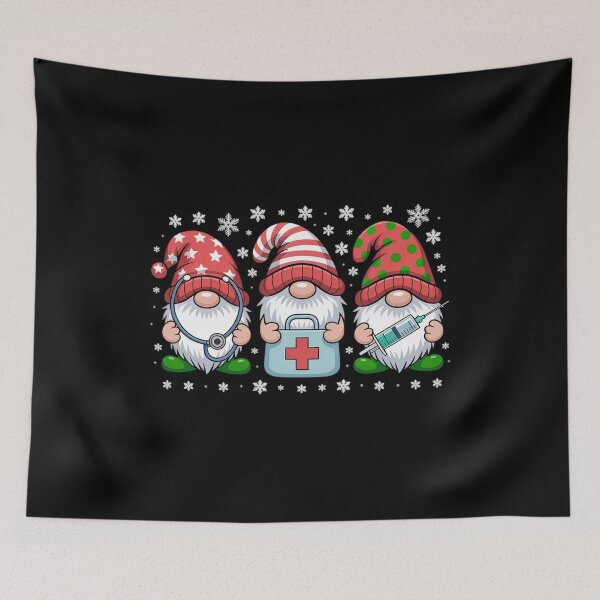 Item preview, Nurse Christmas Gnomes Xmas Scrub Top ER Rn Nursing Gnomies designed and sold by RayArmstrong.