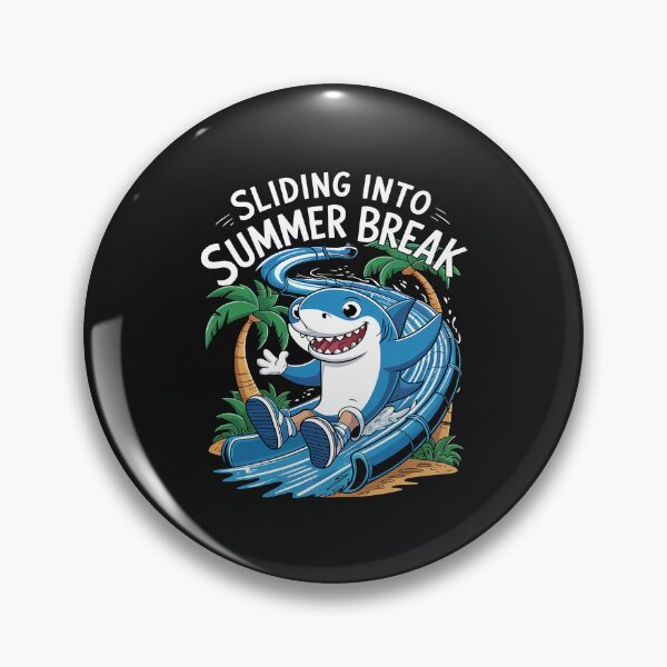 Item preview, Summer Break Shark Waterpark Cute Water Slide Pool Party Boy designed and sold by procionartss.