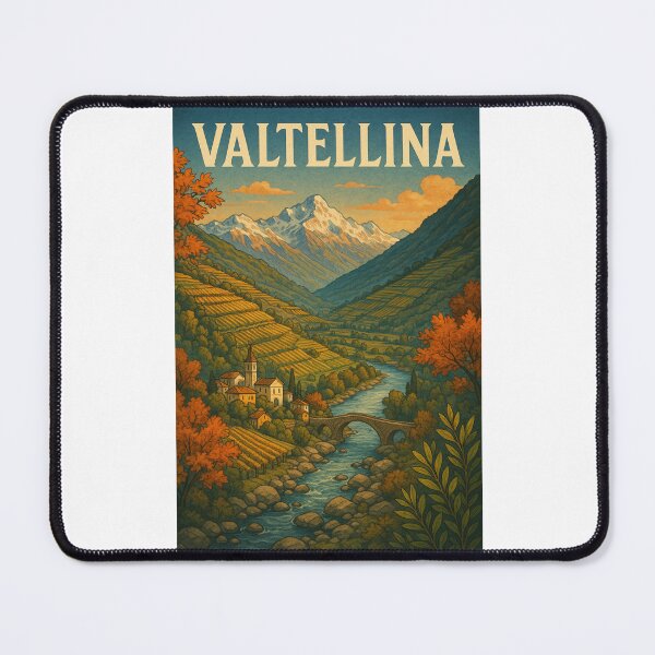 Item preview, Valtellina Italy Autumn Landscape with Alpine River designed and sold by Places On Earth.