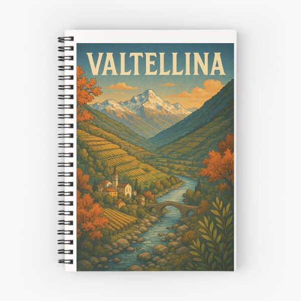 Item preview,  Valtellina Italy Autumn Landscape with Alpine River designed and sold by Places On Earth.