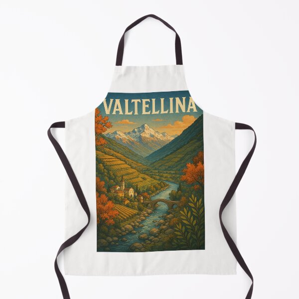 Item preview, Valtellina Italy Autumn Landscape with Alpine River designed and sold by Places On Earth.