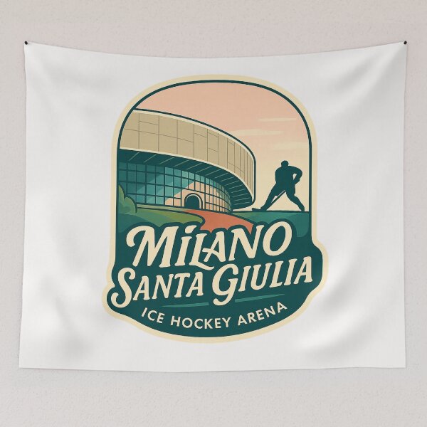 Item preview,  Milano Santa Giulia Ice Arena Italy Olympic Venue View designed and sold by Places On Earth.