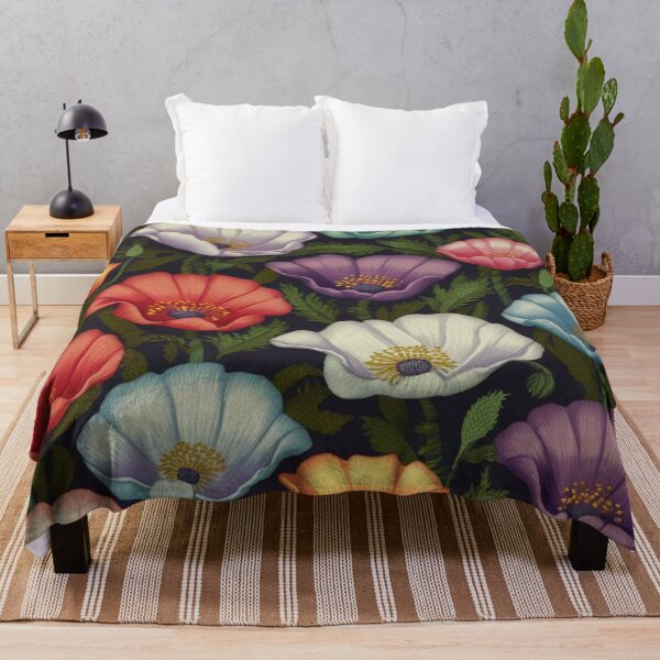 Item preview, floral pattern modern, contemporary minimalist abstraction, for use on a rug, light main color palette, illustration, picture designed and sold by gulka8.