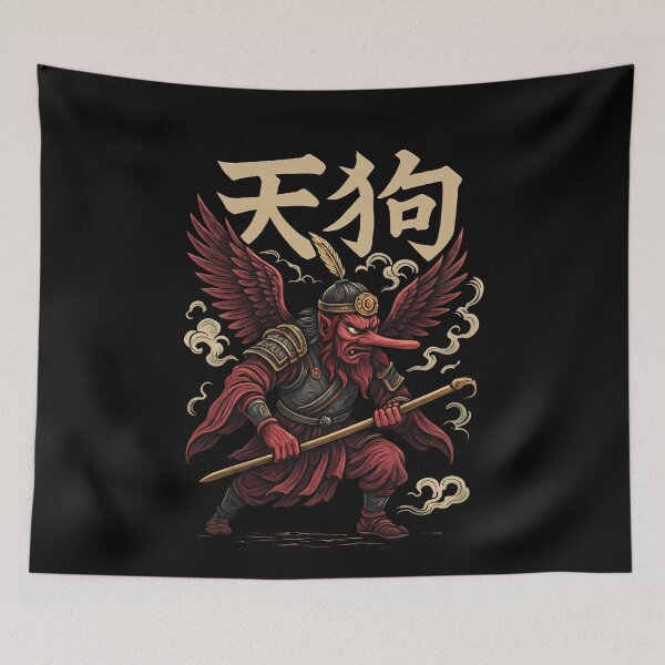 Item preview, Powerful Tengu Warrior Japanese Folk Deity designed and sold by k3rstman1.