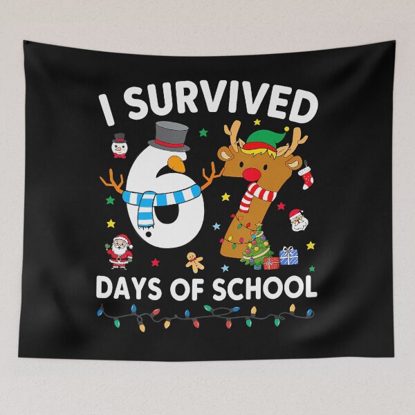 Item preview, I Survived 67 Days Of School Funny Meme Six Seven Christmas designed and sold by MadalynKiehn.