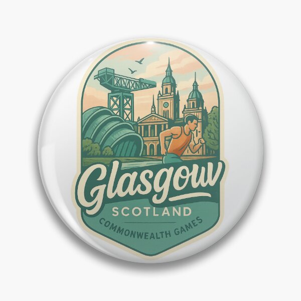 Item preview,  Glasgow Scotland Commonwealth Games with Historic Skyline designed and sold by Aryabek.