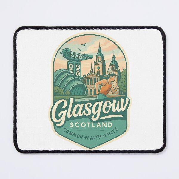 Item preview, Glasgow Scotland Commonwealth Games with Historic Skyline designed and sold by Aryabek.