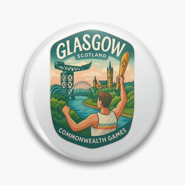 Item preview,  Glasgow Scotland Torch Relay with Iconic Landmarks designed and sold by Aryabek.