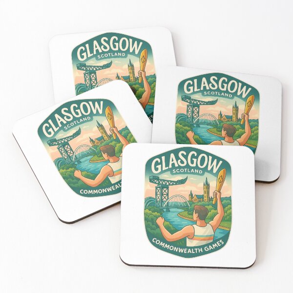 Item preview,  Glasgow Scotland Torch Relay with Iconic Landmarks designed and sold by Aryabek.