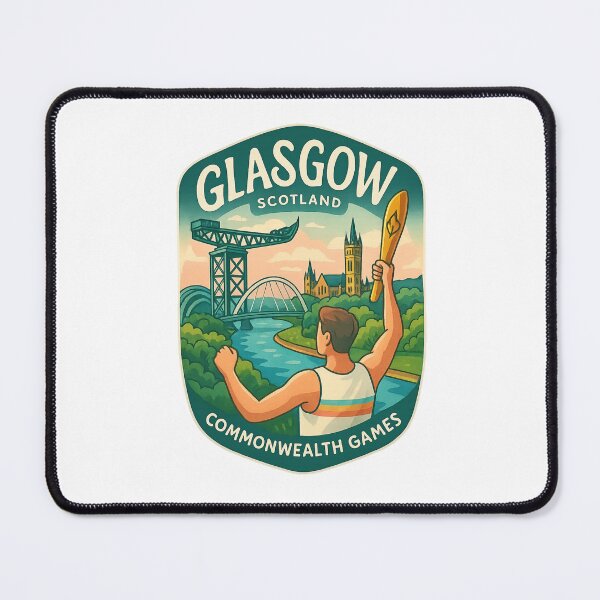 Item preview, Glasgow Scotland Torch Relay with Iconic Landmarks designed and sold by Aryabek.