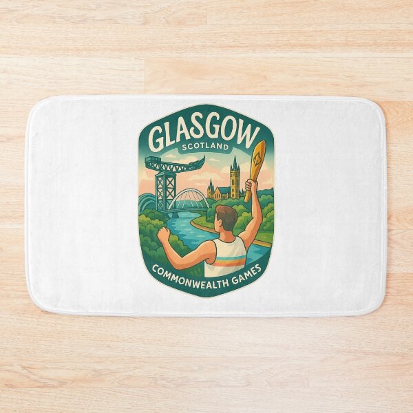 Item preview,  Glasgow Scotland Torch Relay with Iconic Landmarks designed and sold by Aryabek.