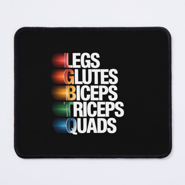 Item preview, LGBTQ Legs Glutes Biceps Triceps Quads Gym Gay Lesbian designed and sold by RoyTill0Art.