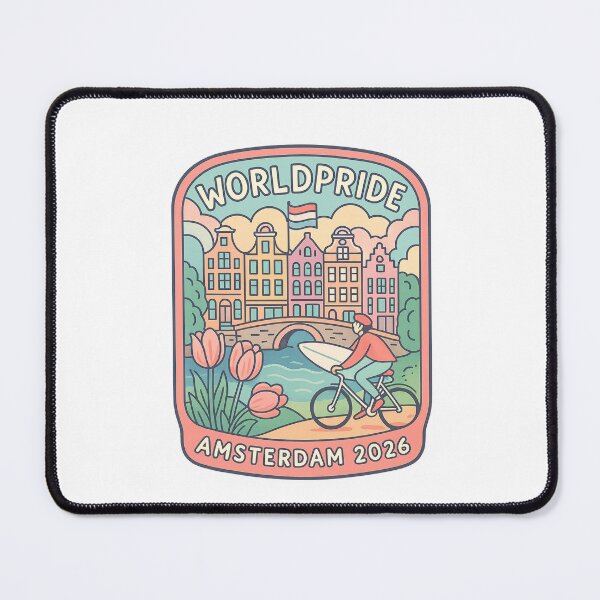 Item preview,  Amsterdam WorldPride 2026 with Tulips and Dutch Canal View designed and sold by Aryabek.