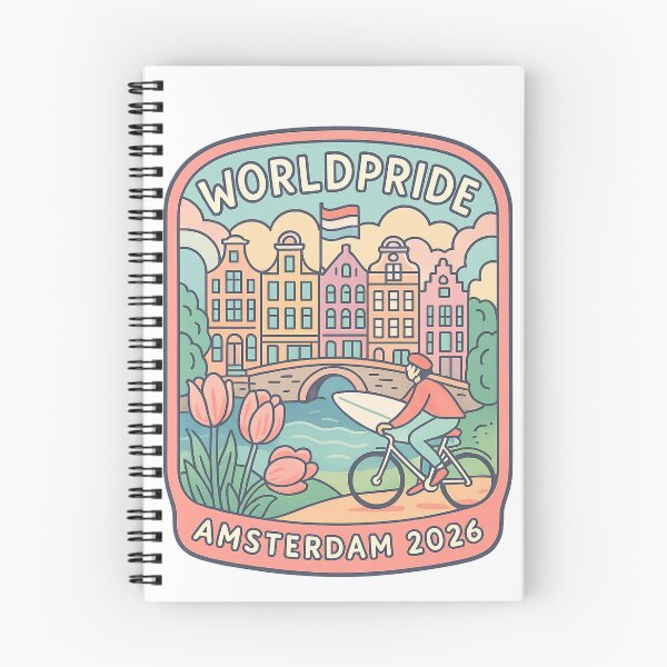 Item preview,  Amsterdam WorldPride 2026 with Tulips and Dutch Canal View designed and sold by Aryabek.