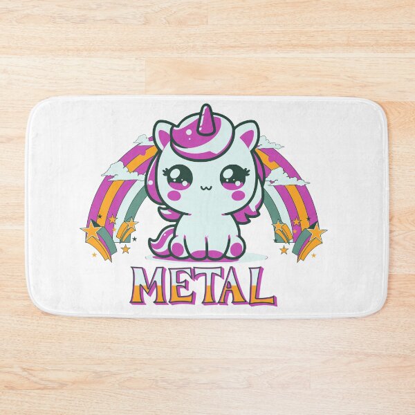 Item preview, Cute Metal Unicorn – Kawaii Heavy Metal Rainbow Design designed and sold by onlin3boutiqu3.