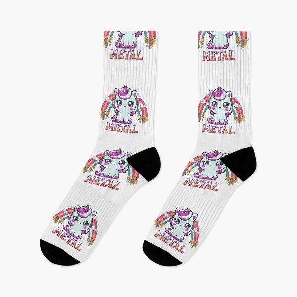 Item preview, Cute Metal Unicorn – Kawaii Heavy Metal Rainbow Design designed and sold by onlin3boutiqu3.