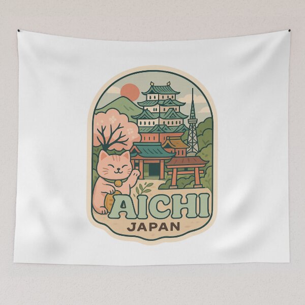 Item preview,  Aichi Japan Landmark Scene with Nagoya Castle and Sakura designed and sold by Aryabek.