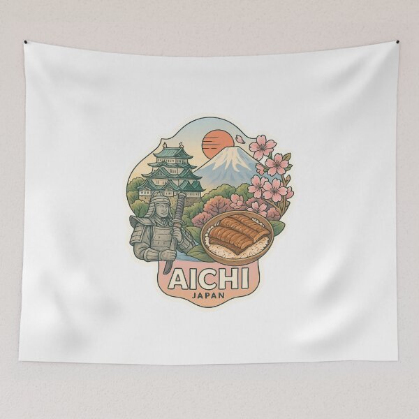 Item preview,  Aichi Japan Culture with Nagoya Castle, Samurai and Unagi designed and sold by Aryabek.