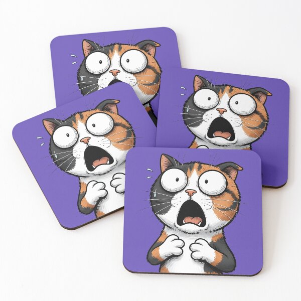 Item preview, A FRIGHTENED CUTE CAT designed and sold by infinitearte.