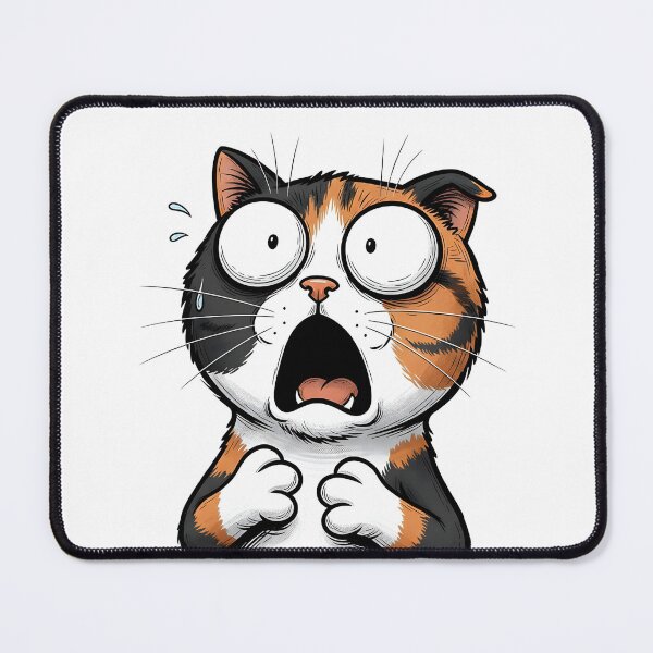 Item preview, A FRIGHTENED CUTE CAT designed and sold by infinitearte.