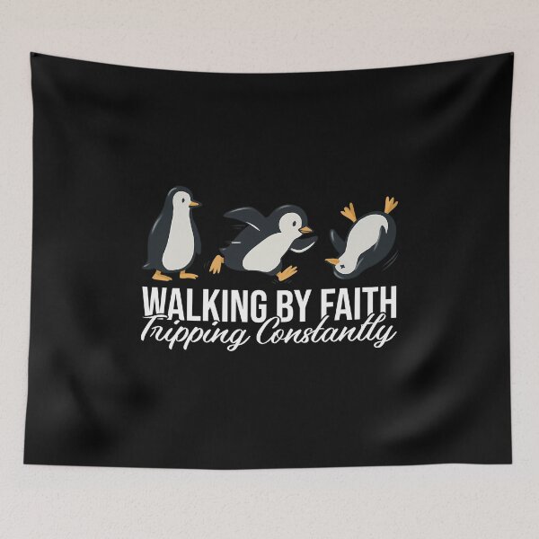 Item preview, Funny Penguin Faith T-Shirt – Walking by Faith designed and sold by LashondaGreen89.
