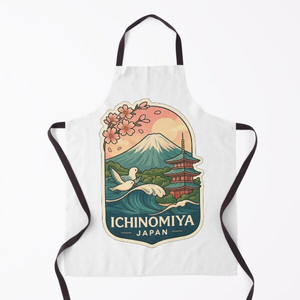 Item preview, Ichinomiya Japan with Mt. Fuji and Traditional Pagoda designed and sold by Aryabek.