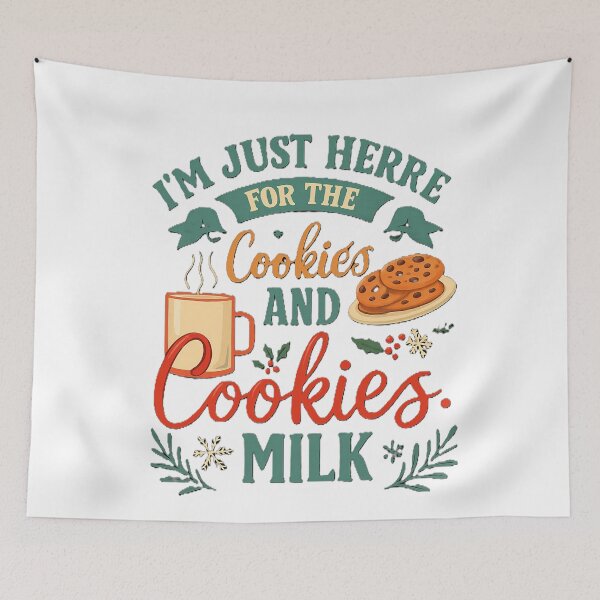 Item preview, A playful holiday design featuring cookies, milk, and festive cheer — perfect for Christmas lovers with a sweet tooth designed and sold by MoreDeo.