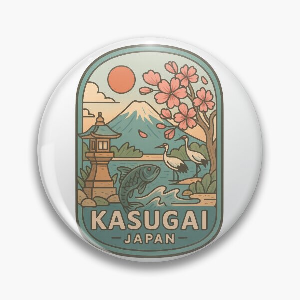 Item preview,  Kasugai Japan Nature Scene with Cranes and Lantern designed and sold by Aryabek.