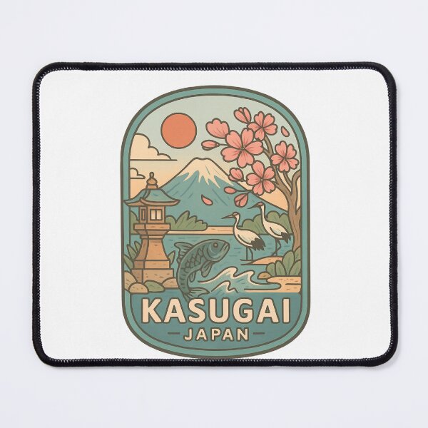 Item preview, Kasugai Japan Nature Scene with Cranes and Lantern designed and sold by Aryabek.