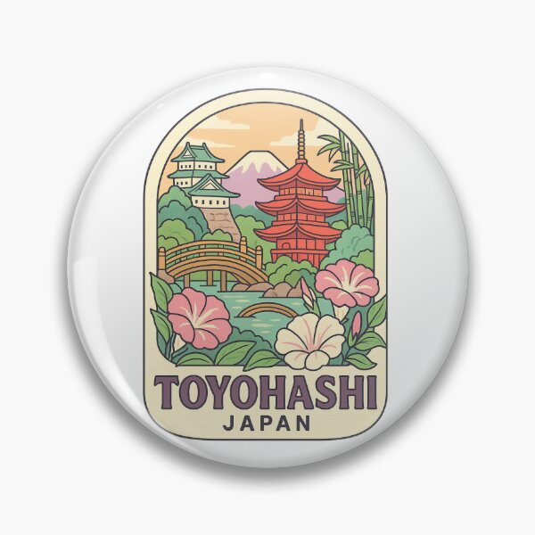 Item preview,  Toyohashi Japan Garden Scene with Pagoda and Castle designed and sold by Aryabek.