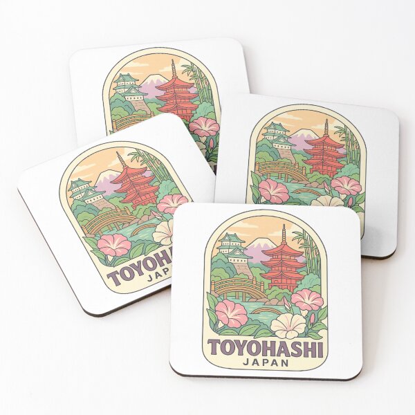 Item preview,  Toyohashi Japan Garden Scene with Pagoda and Castle designed and sold by Aryabek.