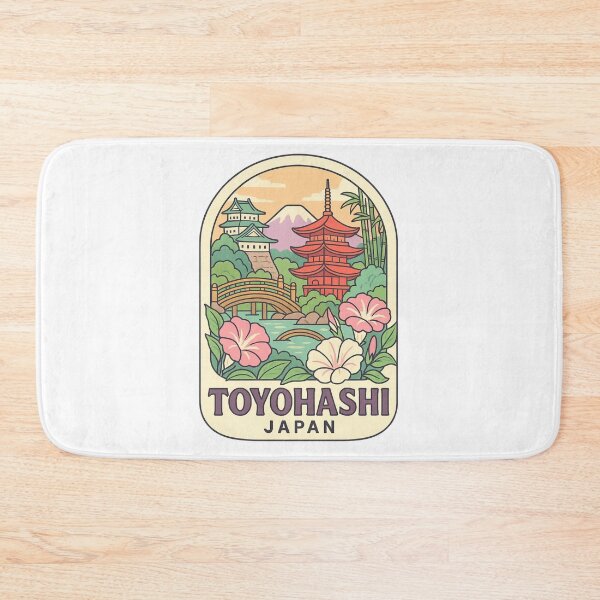 Item preview,  Toyohashi Japan Garden Scene with Pagoda and Castle designed and sold by Aryabek.