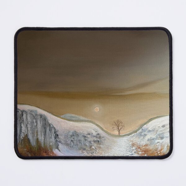 Item preview, Snowfall Over Yesterday – Original Oil Painting of Sycamore Gap, Northumberland designed and sold by UmbertoVittoArt.
