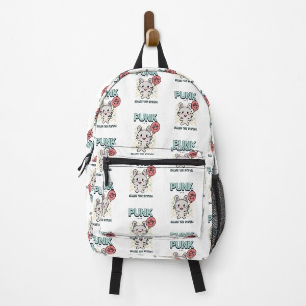 Item preview, Cute Punk Bunny – Smash the System Anarchy Balloon Kawaii Rebel Design designed and sold by onlin3boutiqu3.
