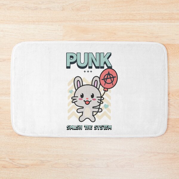 Item preview, Cute Punk Bunny – Smash the System Anarchy Balloon Kawaii Rebel Design designed and sold by onlin3boutiqu3.