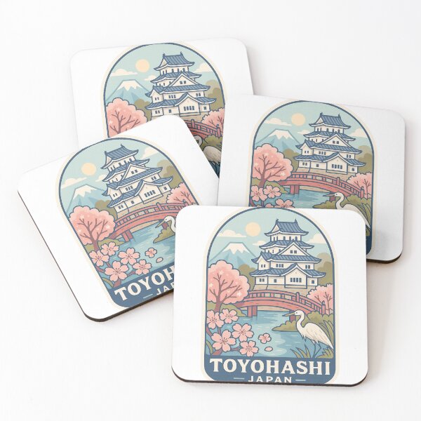 Item preview,  Toyohashi Japan Castle Scene with Sakura and Heron designed and sold by Aryabek.